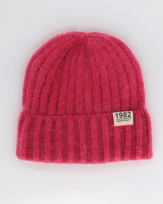 Wool and Cashmere Beanie - Raspberry Pink - Scarf Designers