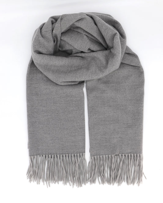 Soft Cashmere and Visoce Scarf  - Light Gray - Scarf Designers