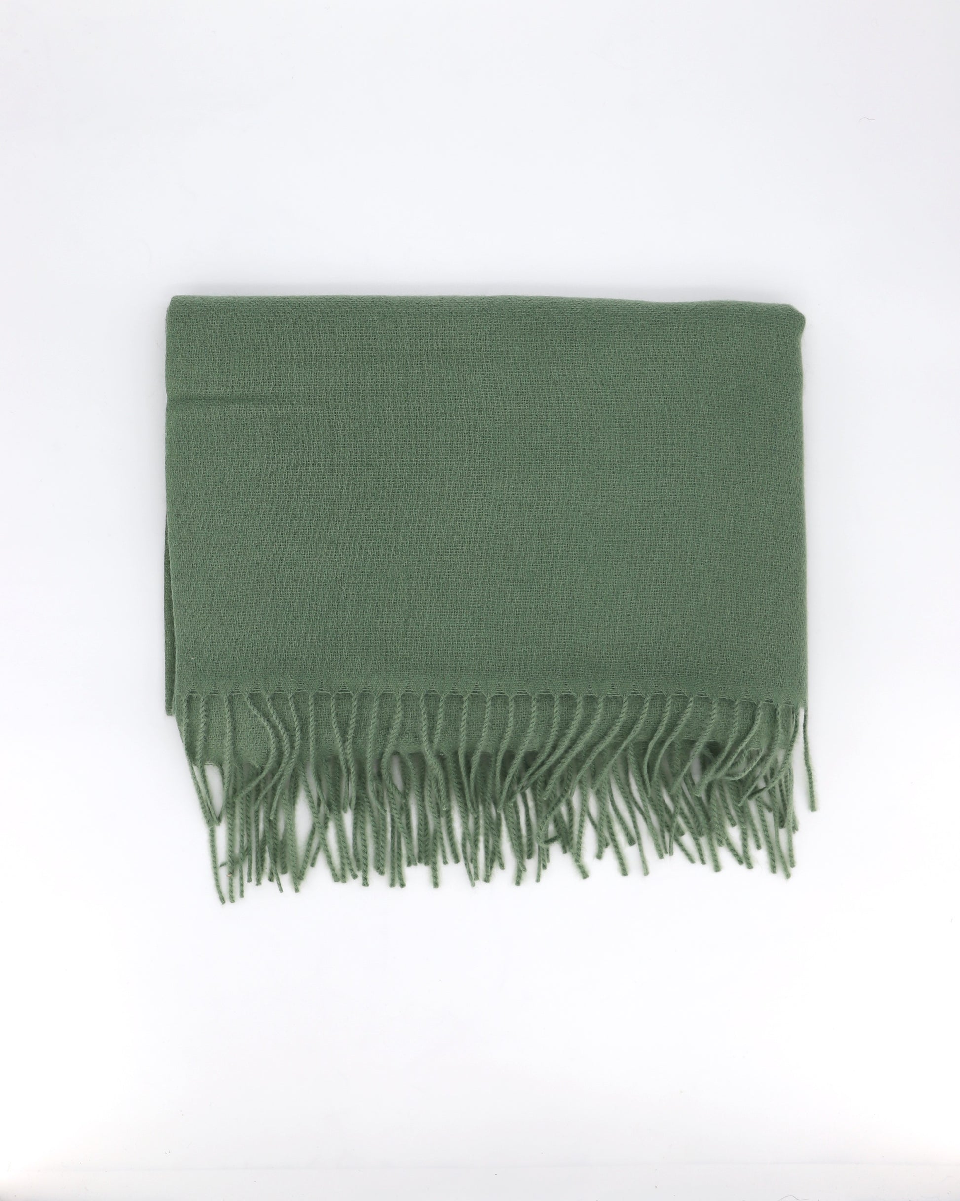 Soft Wool and Cashmere Scarf - Olive Green - Scarf Designers