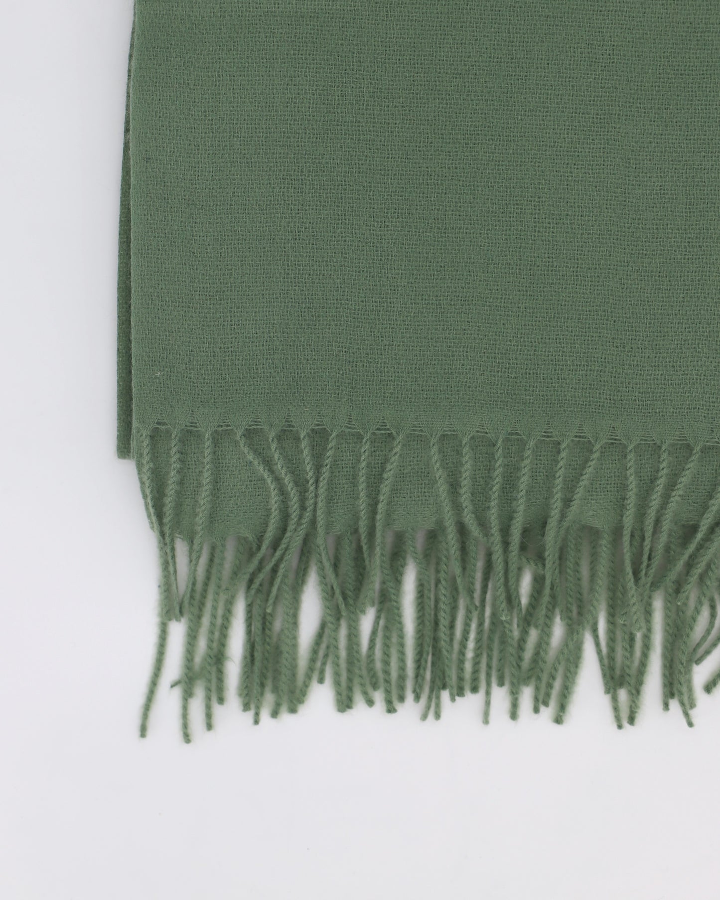 Soft Wool and Cashmere Scarf - Olive Green - Scarf Designers