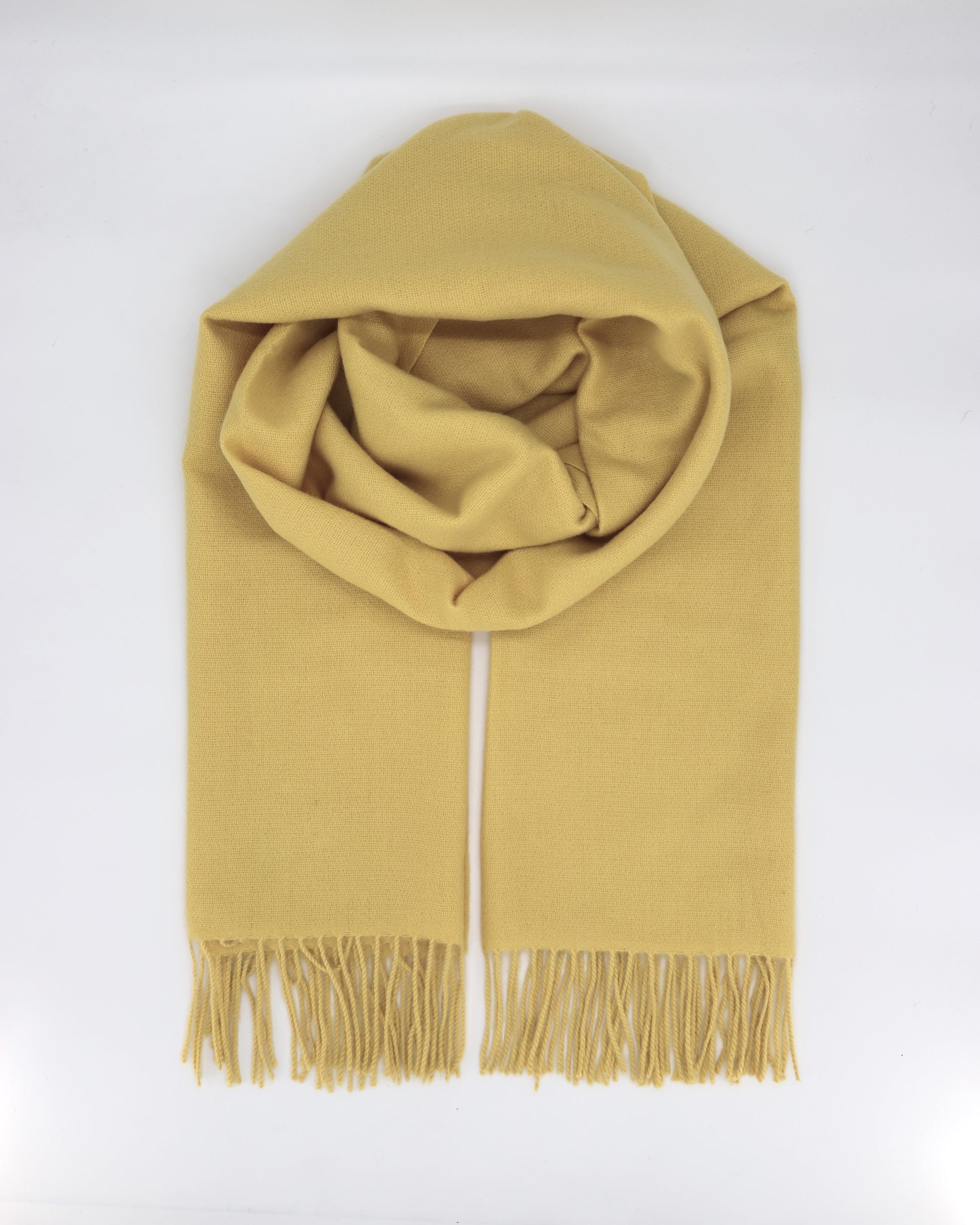 Soft Wool and Cashmere Scarf - Lemon Yellow - Scarf Designers