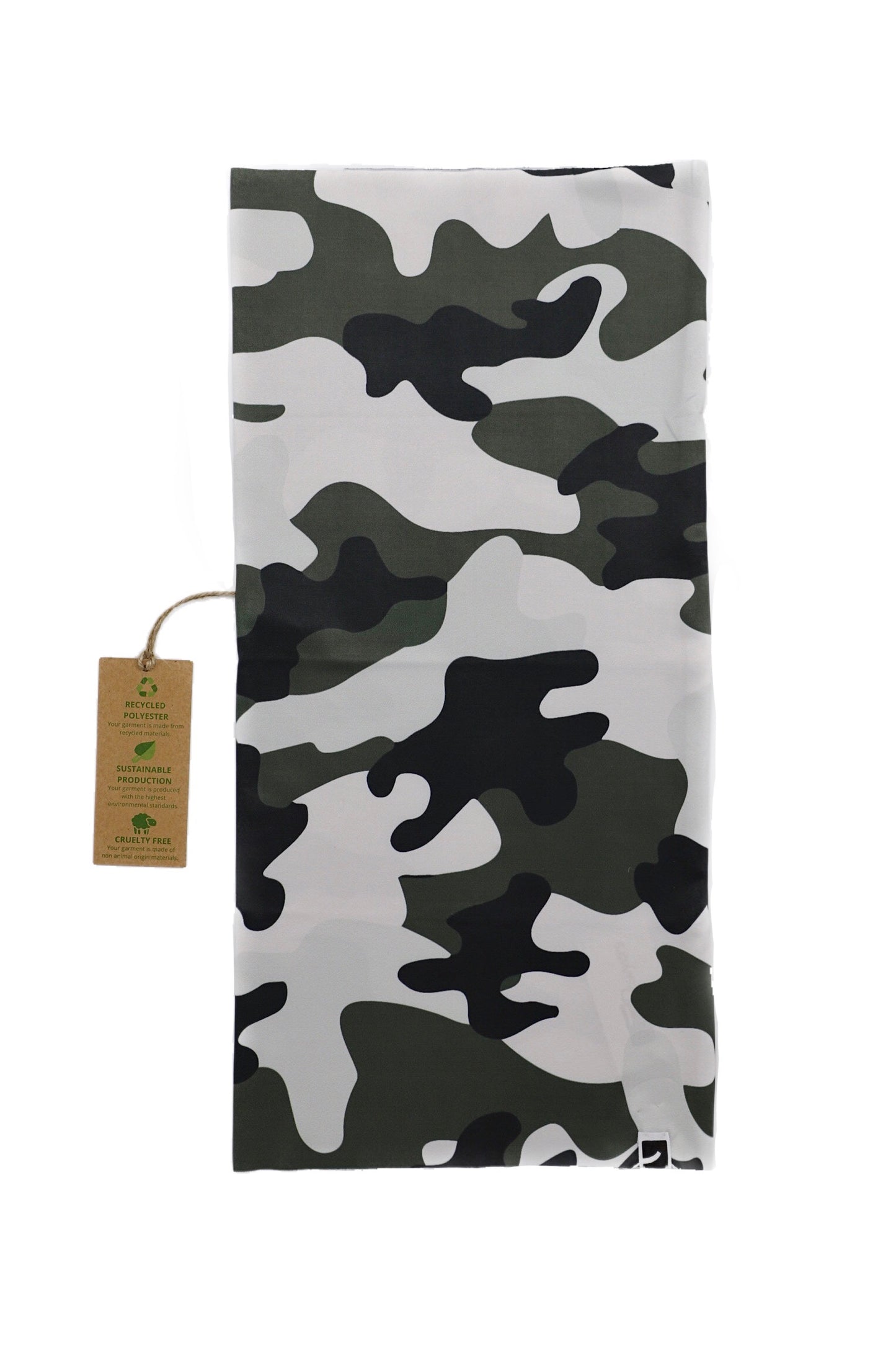 Bandana from recycled polyester with military pattern in multicolor - Scarf Designers