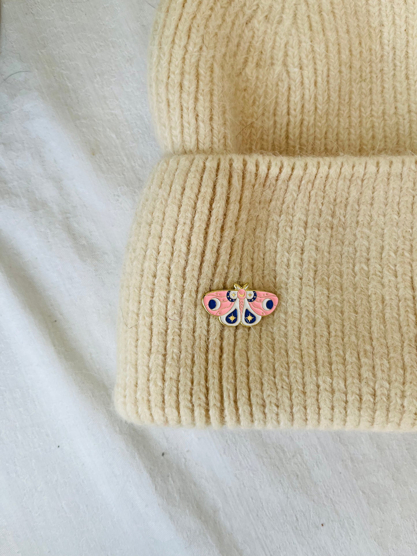 Angora and Wool Hat - Warm Creamy