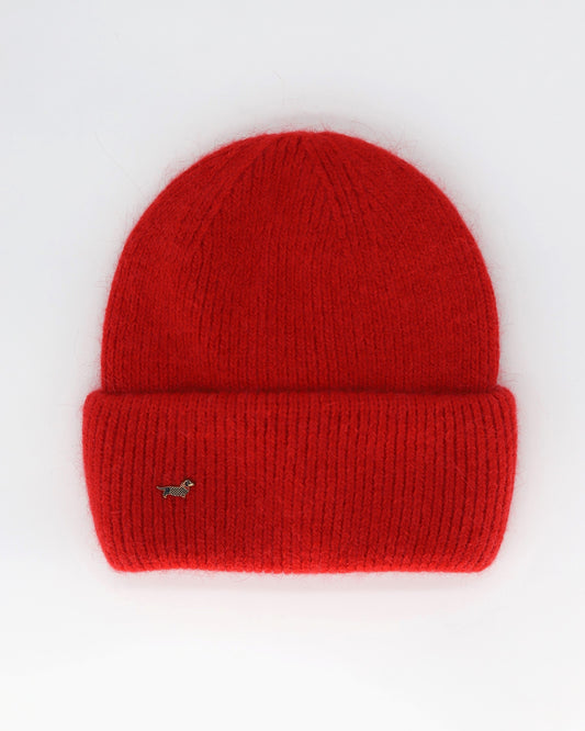 This Hat is a finest hat with a classic silhouette. A luxurious accessory for women made from the softest natural angora and sheep wool for extreme comfort and warmth. It is made in a trendy vivid red color accompanied by an elegant pin. This product is sourced and manufactured in Poland.
