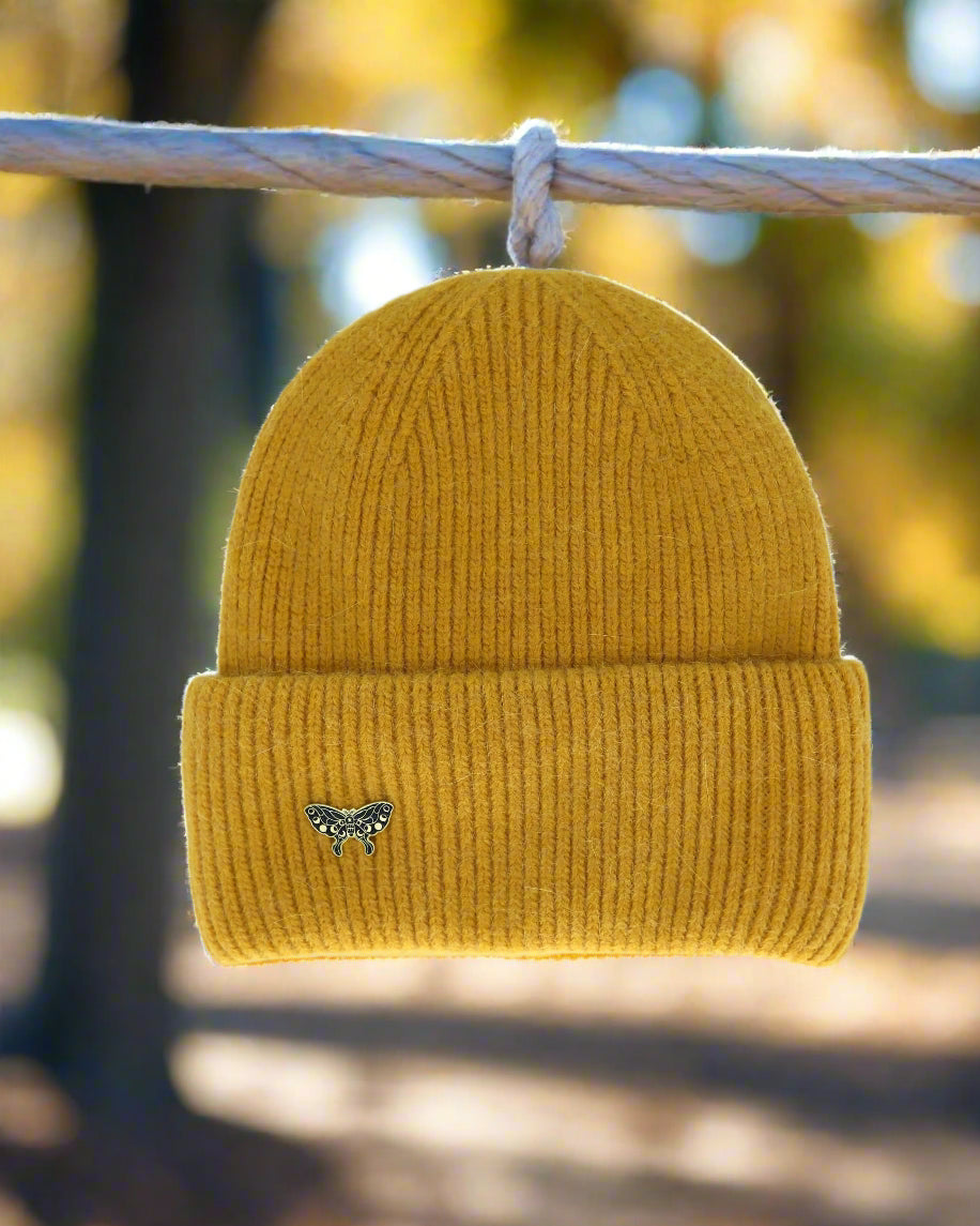 Angora and Wool Hat - Mustard Yellow