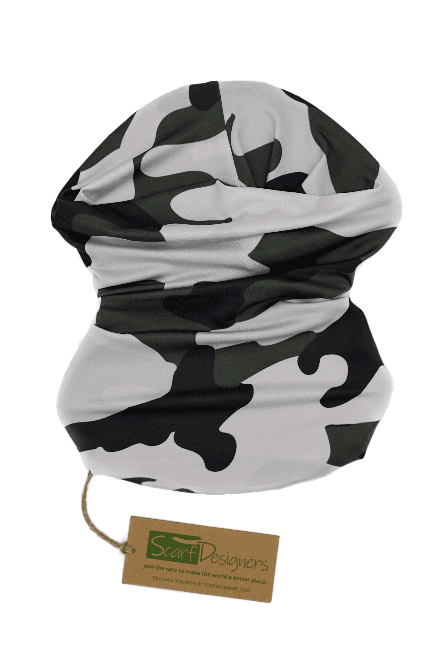 Bandana from recycled polyester with military pattern in multicolor - Scarf Designers