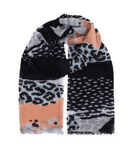 Scarf with panther and zebra pattern. Rose, blue, white and black scarf. Scarf for women. Wrap yourself up a great selection of fashion scarves for women and men at Scarf Designers online. FREE SHIPPING in all EUROPE. Discover new textures, cosy materials and modern prints. Make a pretty addition to your look with fashion scarves available in adaptable colours, a wide range of sizes and timeless styles.